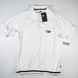 Nike SB Deck Terry Cloth Polo Men's Skateboarding Training Gym White DD0372-100